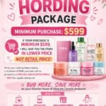 House of Skincare Canada Hording Package promotional poster offering discounted wholesale pricing on Korean skincare products with a minimum purchase of $599.